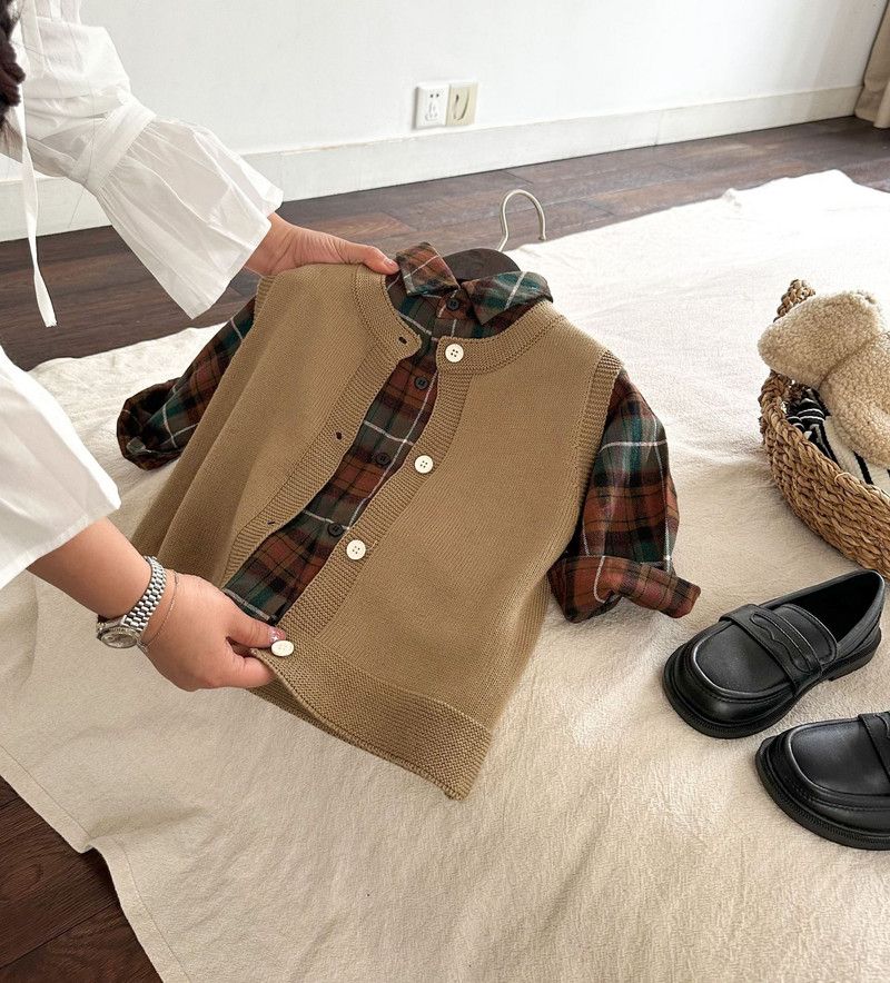 Bērnu džemperi — 2023. gada rudens, jauni zēnu, meiteņu vienkrāsainas veste, mazuļa adīta mēteļa tendence