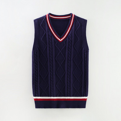 Vestă pentru copii mici pentru băieți, bumbac, toamnă, cu decolteu în V, veste fără mâneci, pentru adolescenți, băieți, copii, tricotate, veste cu decolteu în V, tricotaje