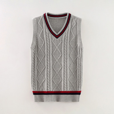 Vestă pentru copii mici pentru băieți, bumbac, toamnă, cu decolteu în V, veste fără mâneci, pentru adolescenți, băieți, copii, tricotate, veste cu decolteu în V, tricotaje