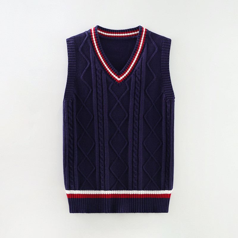 Vestă pentru copii mici pentru băieți, bumbac, toamnă, cu decolteu în V, veste fără mâneci, pentru adolescenți, băieți, copii, tricotate, veste cu decolteu în V, tricotaje