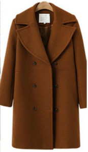 Novi kaput od mješavine tanke vune Ženska vanjska jakna dugih rukava s otvorenim ovratnikom Ležerna jesen-zima Elegantni kaput