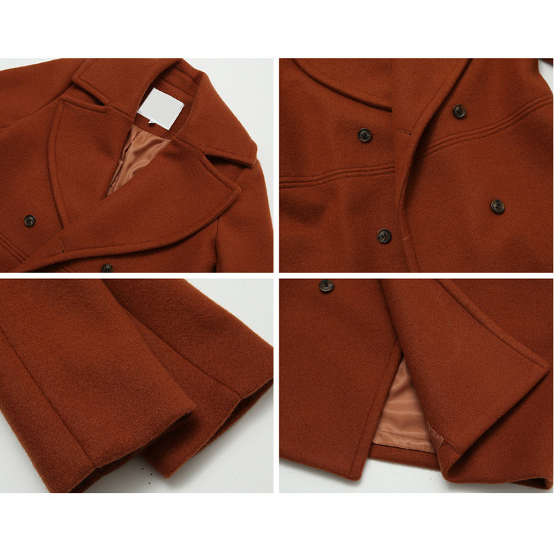 Novi kaput od mješavine tanke vune Ženska vanjska jakna dugih rukava s otvorenim ovratnikom Ležerna jesen-zima Elegantni kaput