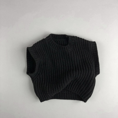 Ležerni dječji pleteni jednobojni džemperi Prsluk Jesen Zima Pletiva Široki prsluk Džemperi za dječake Djevojčice Dječja odjeća