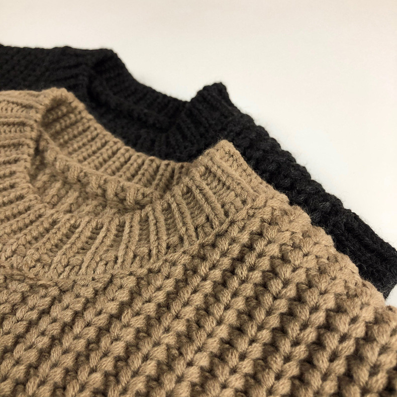 Ležerni dječji pleteni jednobojni džemperi Prsluk Jesen Zima Pletiva Široki prsluk Džemperi za dječake Djevojčice Dječja odjeća