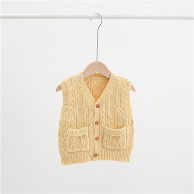 Džemper za dječake Djevojčica Pleteni pulover bez rukava Prsluk Dječja zimska odjeća Dječja pletena vesta Džemper prsluk