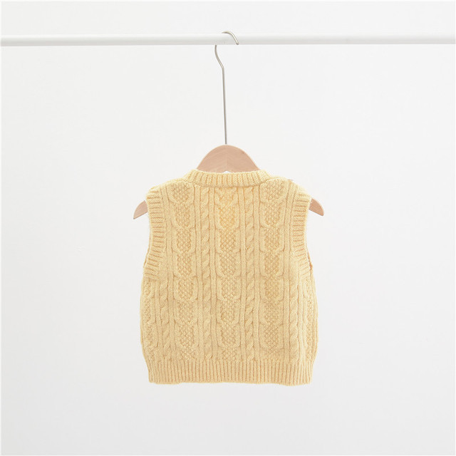 Džemper za dječake Djevojčica Pleteni pulover bez rukava Prsluk Dječja zimska odjeća Dječja pletena vesta Džemper prsluk