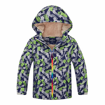 Dječja zimska jakna Gornja odjeća od berberskog flisa Sportski kaputi Poliester Sherpa Dječja odjeća Vodootporna vjetrovka za dječake Jakne