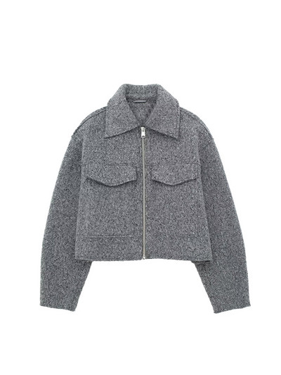 TRAF 2023 noua jachetă bomber pentru femei, jachete calde de iarnă, largi de toamnă pentru femei, haină cu mânecă lungă.