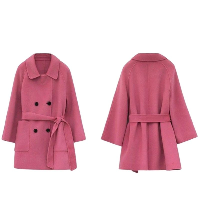 Ženska odjeća Dvostrani vuneni kaput jesen i zima nova moda vuneni kaputi elegantna labava tanka ženska gornja odjeća velikog džepa