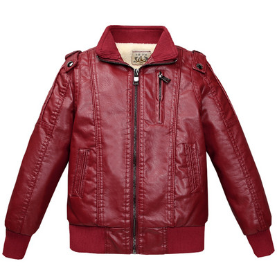 Kaput za dječake Dječja pu jakna Modna dječja vanjska odjeća Jednobojna ležerna motociklistička jakna dugih rukava proljeće jesen Cool jakna