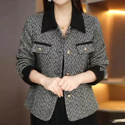 2023, noua toamnă, jachete scurte de damă, haină cu parfum mic, jachetă de vânt, haină de bază, îmbrăcăminte pentru femei.