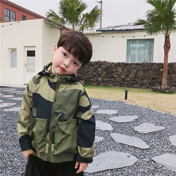 2022 New Spring Years Παιδικό πανωφόρι μπουφάν για αγόρι παλτό Βρεφικό καμουφλάζ Αντιανεμικό με κουκούλα για παιδικά τοπ Ρούχα