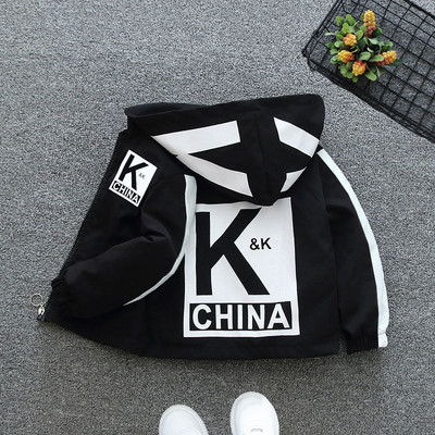 Proljetna jakna s kapuljačom za dječake, vjetrovka, kaput sa slatkim crtanim dinosaurusima, dječja modna gornja odjeća za dječake, dječja jesen, ležerna odjeća