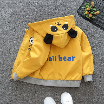 Proljetna jakna s kapuljačom za dječake, vjetrovka, kaput sa slatkim crtanim dinosaurusima, dječja modna gornja odjeća za dječake, dječja jesen, ležerna odjeća