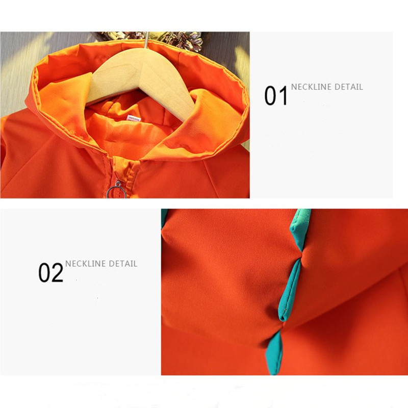 Proljetna jakna s kapuljačom za dječake, vjetrovka, kaput sa slatkim crtanim dinosaurusima, dječja modna gornja odjeća za dječake, dječja jesen, ležerna odjeća