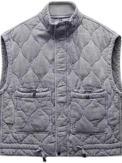 Siva pamučna bomber jakna Kaput za žene labave O-izreza dugih rukava Ležerna gornja odjeća 2023 Jesen Zima Moda Ženska ulična odjeća