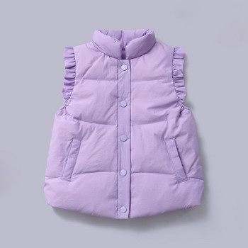 Дрехи за момичета, есенно зимно яке, жилетка, модно ново 2-8 годишно корейско жилетка, палто, висококачествено детско облекло