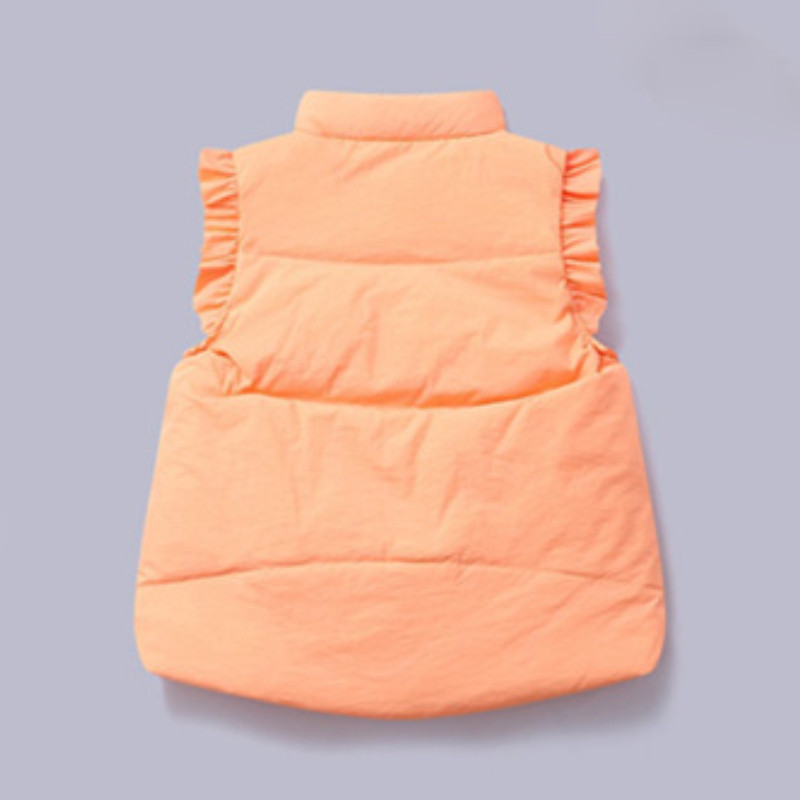 Mergaičių rūbai rudeninė žieminė striukė liemenė mada nauja 2-8 metų korėjietiška versija pūkinė liemenė paltas aukštos kokybės vaikiški drabužiai