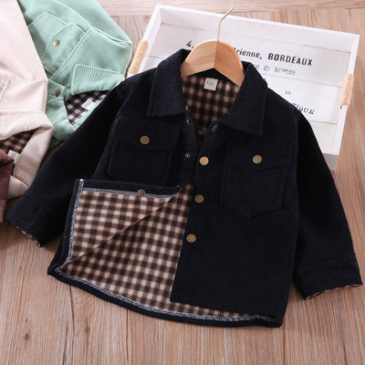 Jachete din velur pentru fete și băieți Îmbrăcăminte pentru copii Haine pentru bebeluși pentru copii mici Haine pentru băieți Mâneci lungi Jachetă verde de toamnă drăguță