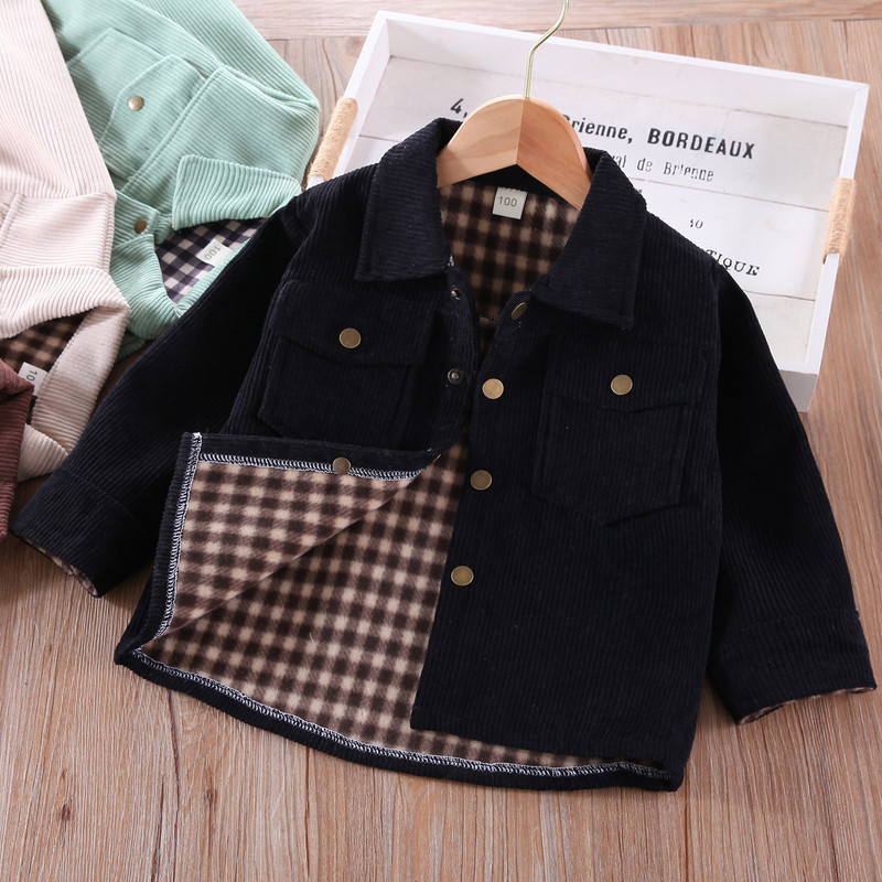 Jachete din velur pentru fete și băieți Îmbrăcăminte pentru copii Haine pentru bebeluși pentru copii mici Haine pentru băieți Mâneci lungi Jachetă verde de toamnă drăguță