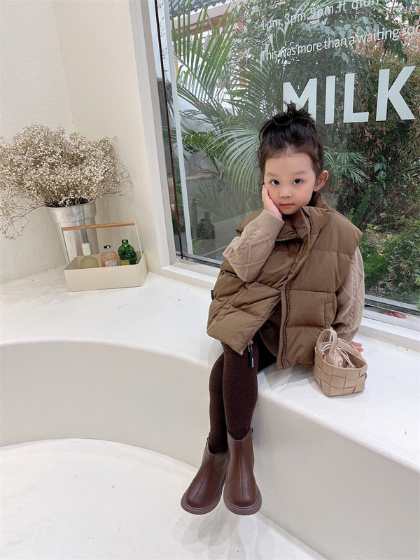 Prsluci Dječja Odjeća Jesen Zima Novi Korejski Dječaci Djevojčice Modni Topli Debeli Višenamjenski Pamuk Soild