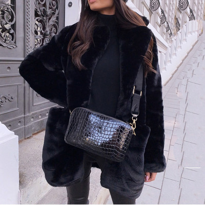 2022. Thicken Warm Oversized Mask Outwear Jesen Zima Nove ženske jakne s medvjedićima Kaput Ženski ležerni kaput od umjetnog krzna