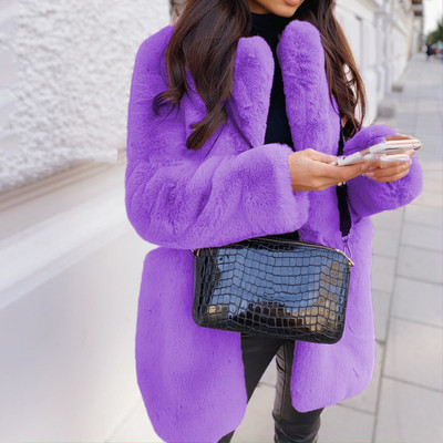 2022. Thicken Warm Oversized Mask Outwear Jesen Zima Nove ženske jakne s medvjedićima Kaput Ženski ležerni kaput od umjetnog krzna