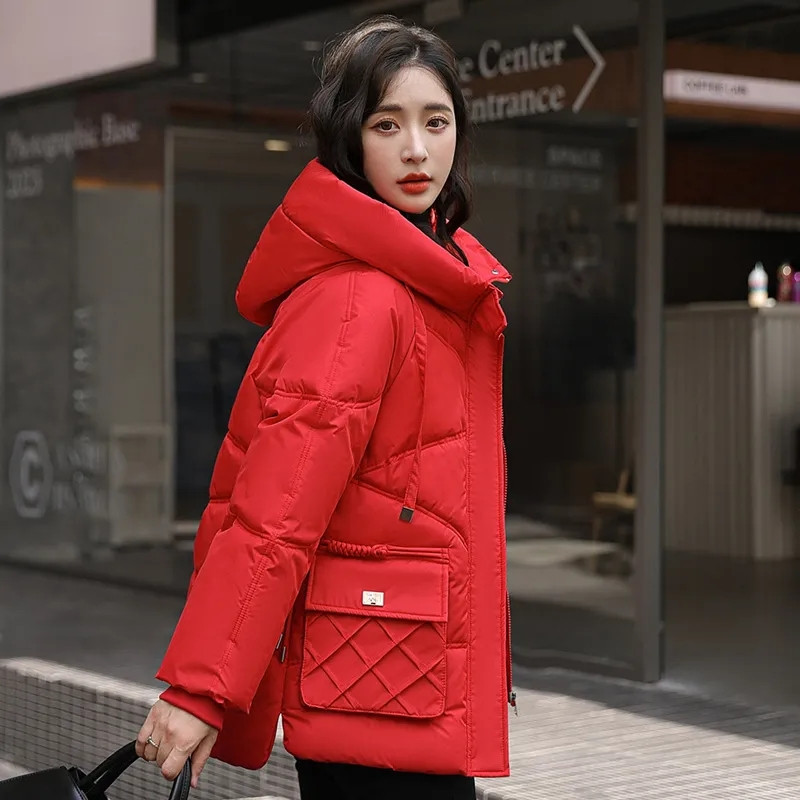 2023 Îmbrăcăminte lejeră pentru pâine, iarnă, haine noi, scurte, căptușite din bumbac, pentru femei, versiunea coreeană, haină îngroșată pentru studenți.