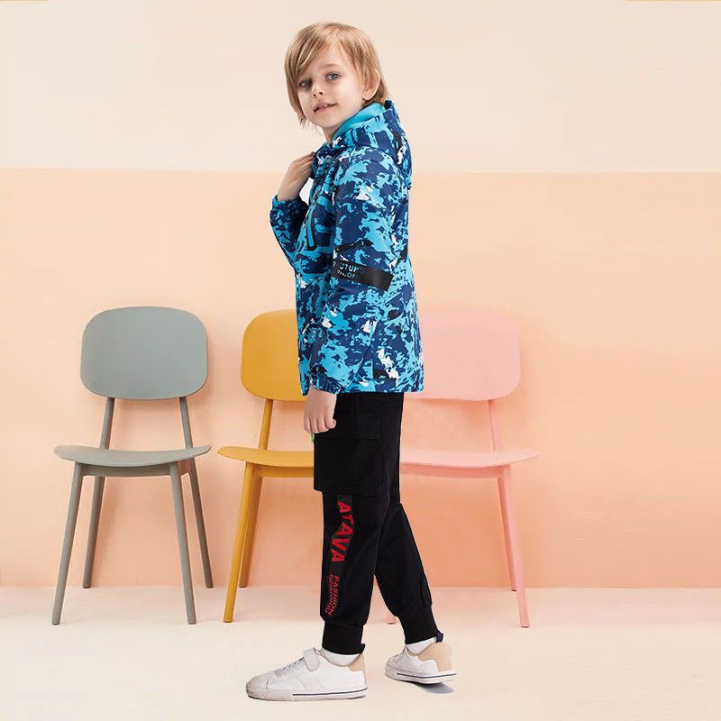 Djeca Dječaci Proljeće Jesen Dječja vjetrootporna vodootporna jakna s kapuljačom iz crtića Muška dječja ležerna dječja odjeća Gornja odjeća