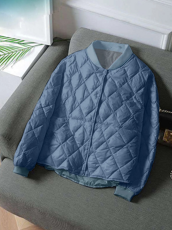 Šilta medvilninė striukė moteriška laisvalaikio laisvas paminkštintas paltas rudeninis žiemos itin plonas šiltas parkas Elegantiškas solidus negabaritinis trumpas striukė