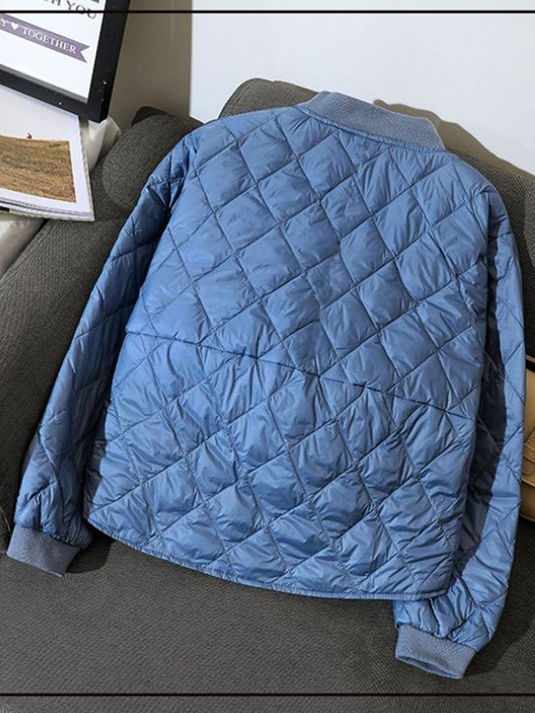 Šilta medvilninė striukė moteriška laisvalaikio laisvas paminkštintas paltas rudeninis žiemos itin plonas šiltas parkas Elegantiškas solidus negabaritinis trumpas striukė