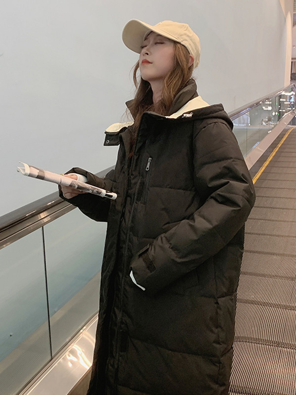 KBAT Prevelika zimska parka Ženska debljina, topli dugi kaputi Pamučno podstavljena jakna Punjačka jakna s kapuljačom Ženska gornja odjeća otporna na vjetar