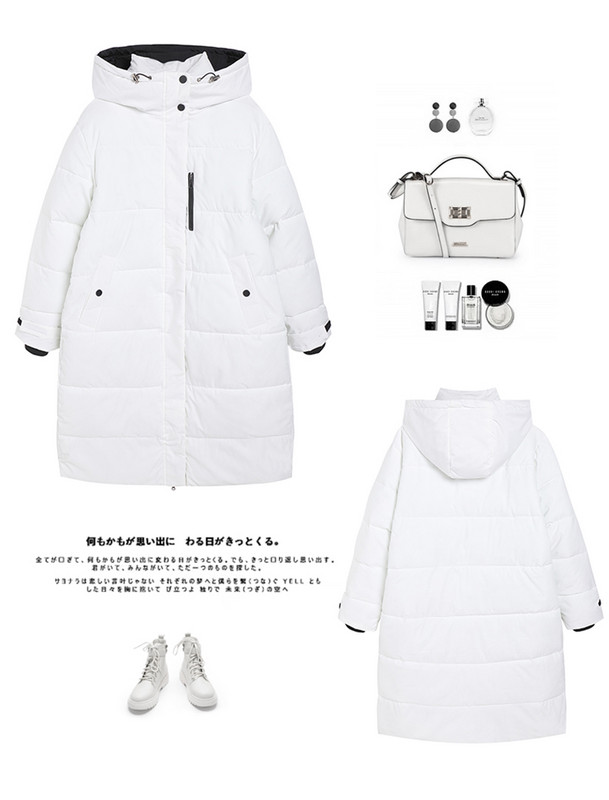 KBAT Prevelika zimska parka Ženska debljina, topli dugi kaputi Pamučno podstavljena jakna Punjačka jakna s kapuljačom Ženska gornja odjeća otporna na vjetar