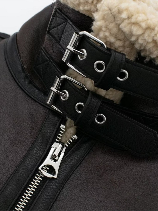 Jachetă scurtă decupată din lână de miel pentru femei, toamnă iarnă, caldă 2023, nou vintage, franțuzesc, cu rever, cu mânecă lungă, groase, pentru femei