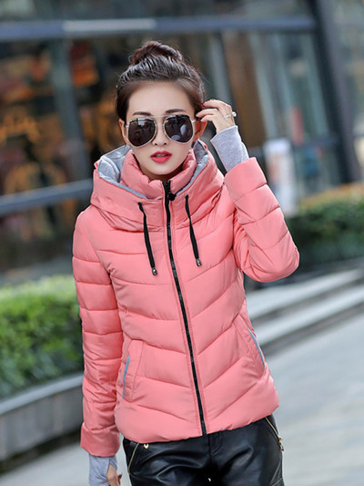 Fitshinling haină de iarnă cu glugă pentru femei Streetwear subțire la modă Parka caldă pentru femei Îmbrăcăminte 2023 Nou în jachete groase Reducere