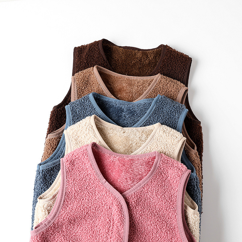 Dječji prsluk od janjetine od kašmira Jesen Zima Dječji topli pamučni prsluci Novorođeni dječaci Djevojčice Topli prsluk Jakna Dječja topla mekana odjeća