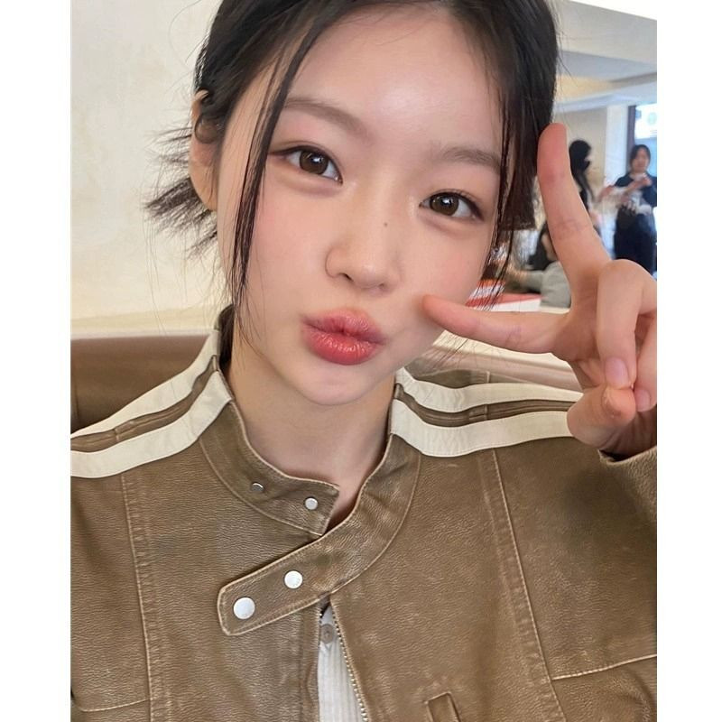 Jachetă scurtă de piele Zevity Y2k The New Sweet Cool Style Retro Leisure American Toamna Femei Mantoane Jachete Îmbrăcăminte pentru femei