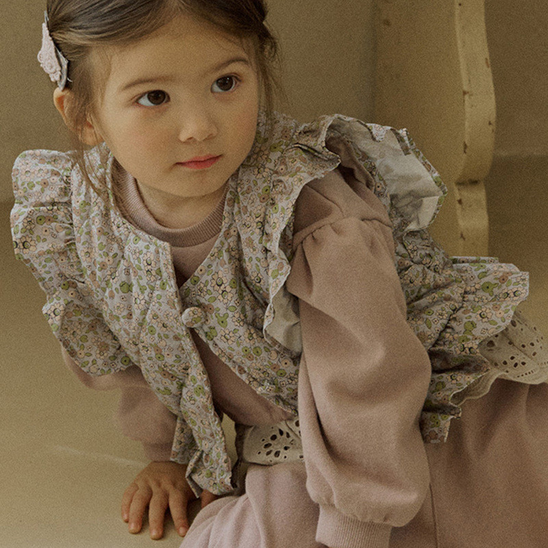 2023 noua moda toamna si iarna noua capsuni stil coreean pentru copii si fete floare dulce vesta scurta calda