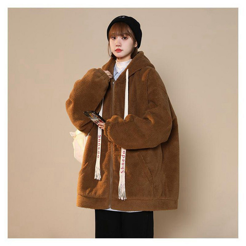 Plus veličina 6XL 150 kg Zimska pahuljasta jakna od flisa Streetwear Harajuku kaput s patentnim zatvaračem Ženske jesenske jednobojne jakne