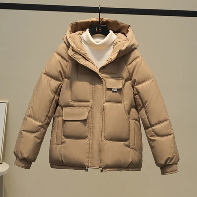 Jachetă de iarnă pentru femei 2023 Parka nouă, cu glugă, jachete calde, îmbrăcăminte, ocazională, din bumbac, căptușită, îmbrăcăminte pentru femei