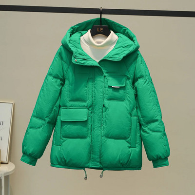 Jachetă de iarnă pentru femei 2023 Parka nouă, cu glugă, jachete calde, îmbrăcăminte, ocazională, din bumbac, căptușită, îmbrăcăminte pentru femei