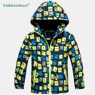 Vējjaka zēniem 2022. gada modes pavasara rudens bērnu virsdrēbes Kapuce silts polārais vilnas ūdensnecaurlaidīgs lietusmētelis flīsa mētelis 4-15 t