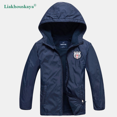 Vējjaka zēniem 2022. gada modes pavasara rudens bērnu virsdrēbes Kapuce silts polārais vilnas ūdensnecaurlaidīgs lietusmētelis flīsa mētelis 4-15 t