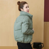 2022, jachetă de iarnă, din bumbac, pentru femei, haină scurtă pentru student, adolescente, fete, îmbrăcăminte căptușită din bumbac, parka cu mânecă lungă, îmbrăcăminte exterioară