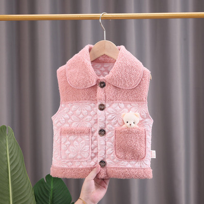 Džemperi za djevojčice Dječji proljetni deblji prsluk bez rukava Pleteni džemperi za dječake Uzročna zima Gornja odjeća za malu djecu Jesen