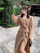 [YA Studio] 2023, noua modă de iarnă, personalizată celebritate, haină de lână Heben, lungime medie, pentru femei