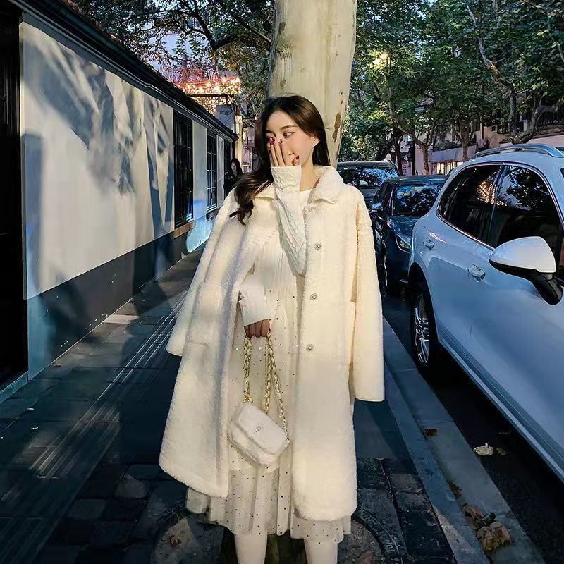 Toamnă și iarnă 2022, haină nouă, ușoară, de lux, cu lungime medie, pentru femei, îngroșată, lejeră și subțire, haină de tip boutique.