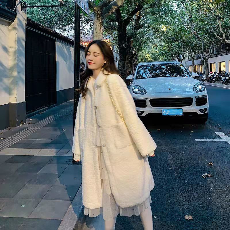 Toamnă și iarnă 2022, haină nouă, ușoară, de lux, cu lungime medie, pentru femei, îngroșată, lejeră și subțire, haină de tip boutique.