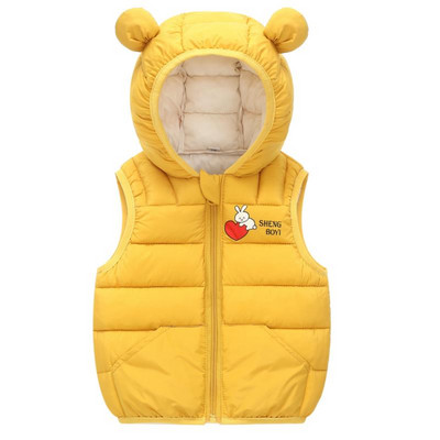 2023, toamnă iarnă, vestă pentru bebeluși, cu glugă, imprimare, dragoste pentru copil, băiat, fată, ține cald, jachetă fără mâneci pentru copii, vestă pentru copii