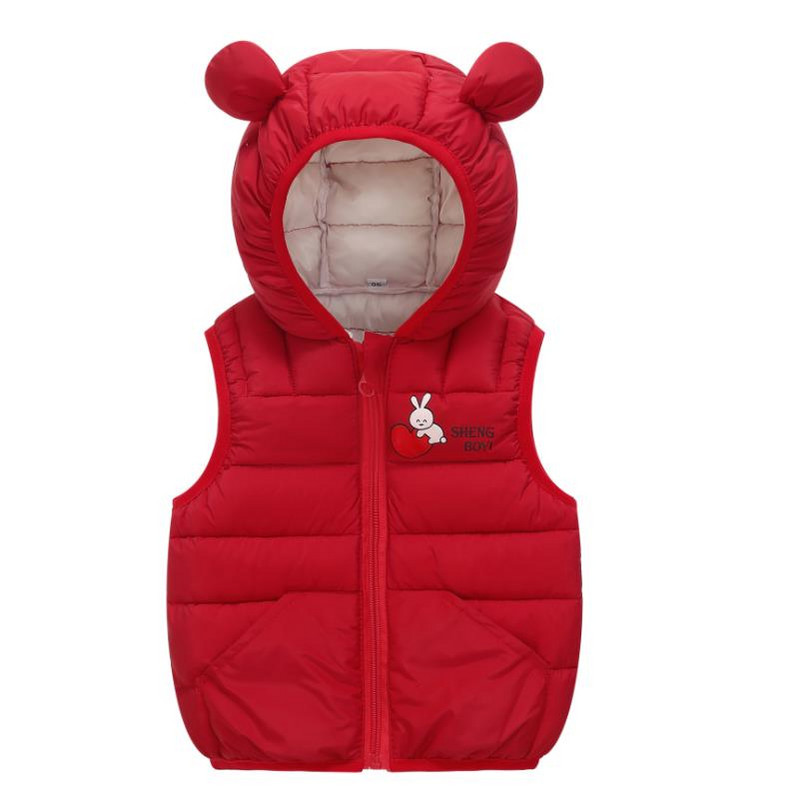 2023, toamnă iarnă, vestă pentru bebeluși, cu glugă, imprimare, dragoste pentru copil, băiat, fată, ține cald, jachetă fără mâneci pentru copii, vestă pentru copii